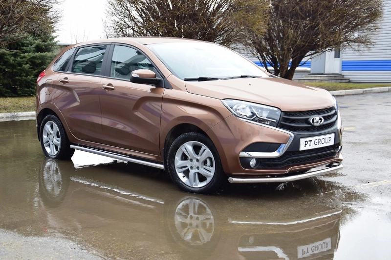 LADA XRay 2016- Защита переднего бампера одинарная Ø51мм (НПС) - Артикул LXR220202 - Производитель PT Group - Фото, Отзывы, Цены