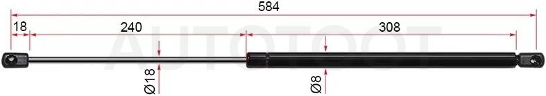 Амортизатор крышки багажника -ST1Z5827550 Sat для SKODA OCTAVIA