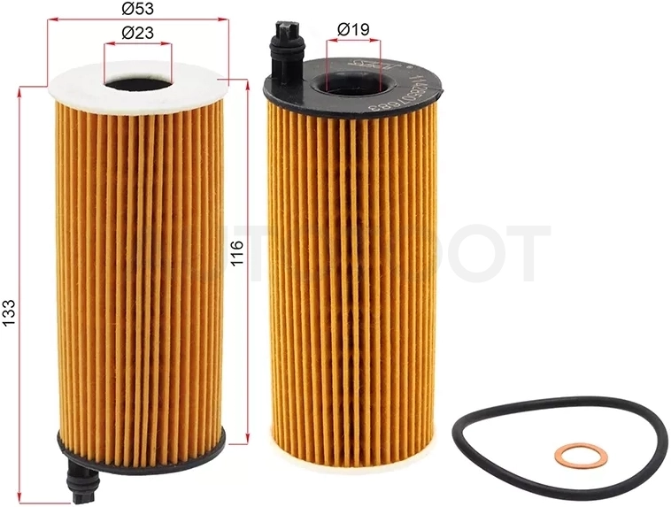 Фильтр масляный (картридж) BMW X5 F15 14-/X6 F16 14-/X3 F25 10-17 DIESEL