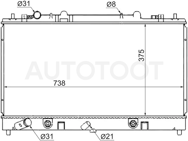 Радиатор Mazda 6 02-12 / Atenza 02-12 - Артикул MZ00051 - Производитель Sat - Фото, Отзывы, Цены