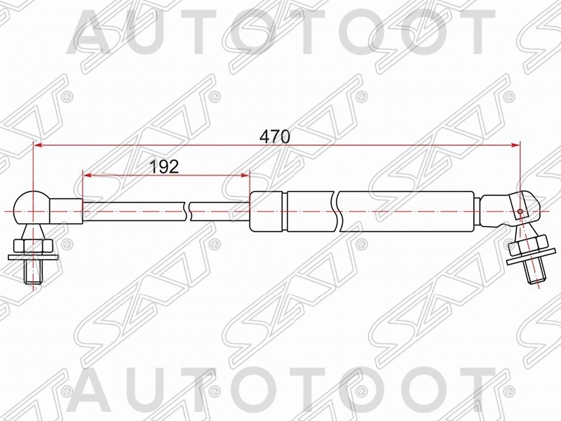 Амортизатор капота левый=правый -ST5344029075 Sat для TOYOTA MARK 2, TOYOTA CHASER, TOYOTA CRESTA