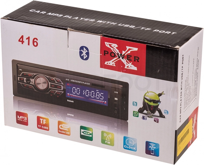 Pioneer Автомагнитола Xpower 416 с Bluetooth - Артикул XPOWER416 - Производитель Pioneer - Фото, Отзывы, Цены