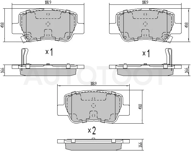 Колодки тормозные (Сзади) Toyota Avensis (T270) 08-18 - Артикул ST0446605040 - Производитель Sat - Фото, Отзывы, Цены