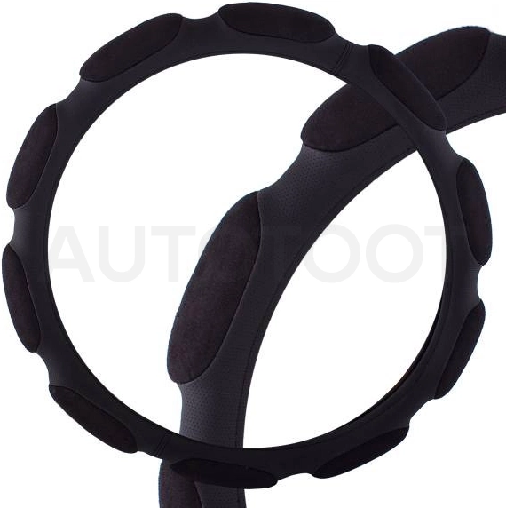 Оплетка SKYWAY Sponge classic 10 подушечек L Черная замша