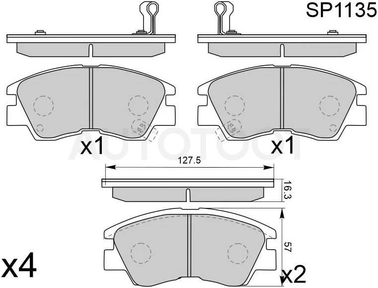 Колодки тормозные (Спереди) Mitsubishi Delica 79-07 / L200 86-05 / Pajero 81-00 / L300 87-98