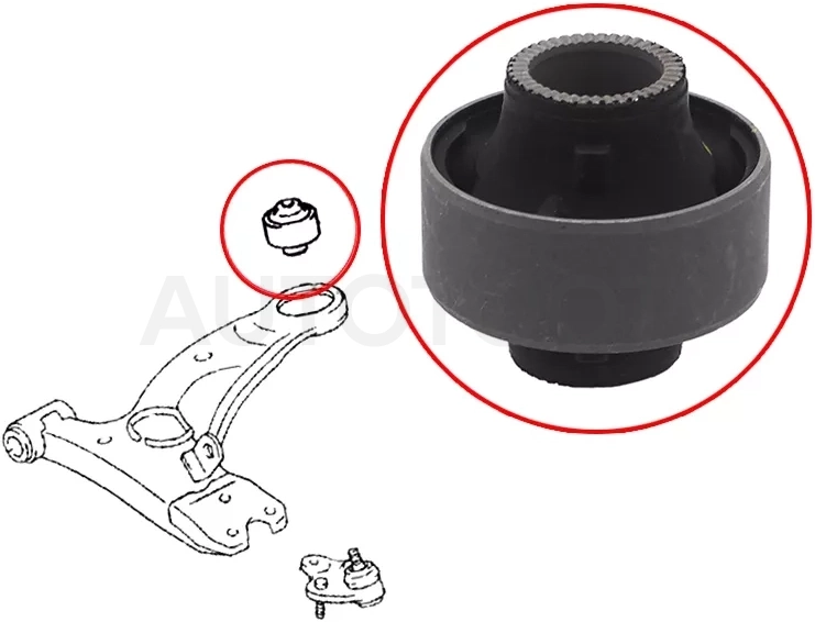 Сайлентблок рычага Toyota Avensis (T220) 97-03 / Caldina 92-02 - Артикул ST4865520220 - Производитель Sat - Фото, Отзывы, Цены