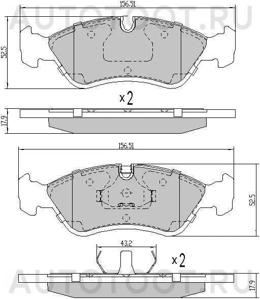 Колодки тормозные (Спереди) Chevrolet Aveo 02-15 / Lacetti 04-13 / Rezzo 04-08 - Артикул ST93192637 - Производитель Sat - Фото, Отзывы, Цены