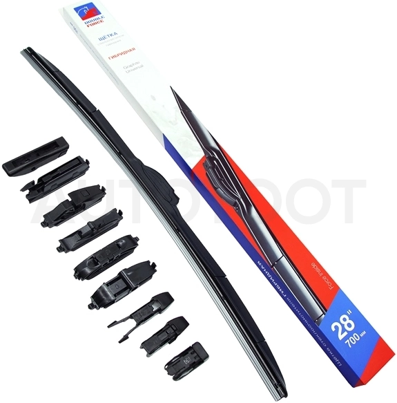 Щетка стеклоочистителя гибридная 700мм (28") DOUBLE FORCE