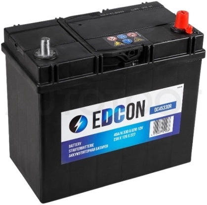 Аккумулятор EDCON 45Ah 330A обратная полярность(-+)