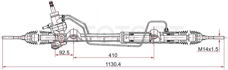 Рейка рулевая MAZDA 6 02-06 - Артикул STGJ6E32110B - Производитель Sat - Фото, Отзывы, Цены