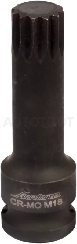 Головка ударная торцевая 1/2"DR внешний SPLINE M18, L=78мм