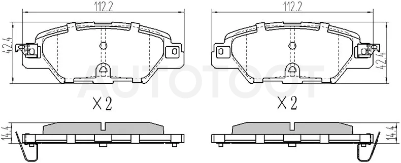 Колодки тормозные (Сзади) Mazda CX-5 11-21
