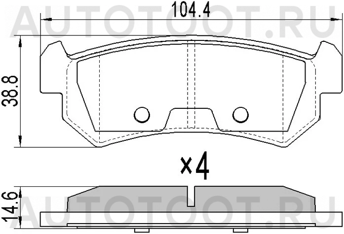 Колодки тормозные (Сзади) Chevrolet Lacetti 04-13 / Daewoo Nubira 97-05 - Артикул ST96405131 - Производитель Sat - Фото, Отзывы, Цены