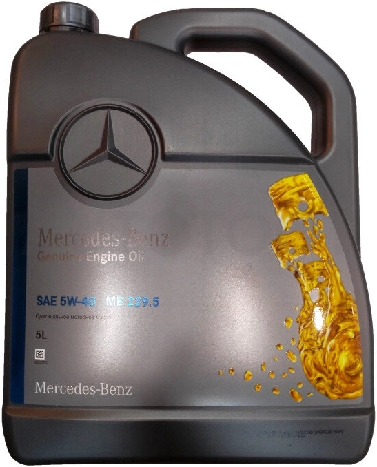 5W-40 моторное масло Mercedes MB229.5 5л. - Артикул A000989210713FAER - Производитель Mercedes - Фото, Отзывы, Цены