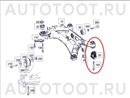Сайлентблок задней балки задний (см.схему) -3464601 Lemfoerder для MERCEDES C-CLASS, MERCEDES E-CLASS