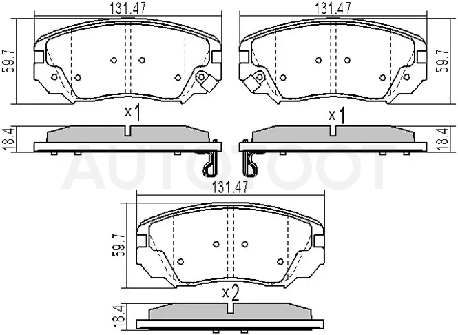 Колодки тормозные (Спереди) Opel Insignia 08-13 / Chevrolet Malibu 12-15