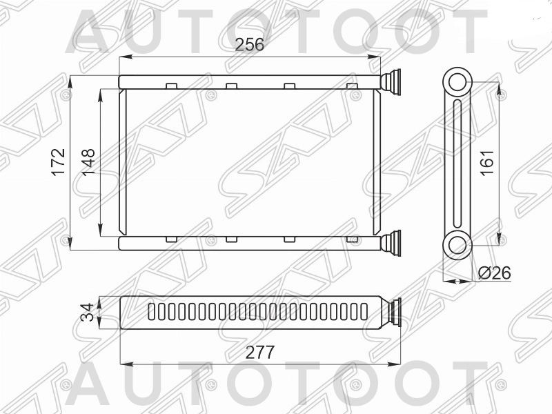 Радиатор отопителя салона -STBM903950 Sat для BMW 1SERIES, BMW 3SERIES, BMW X1