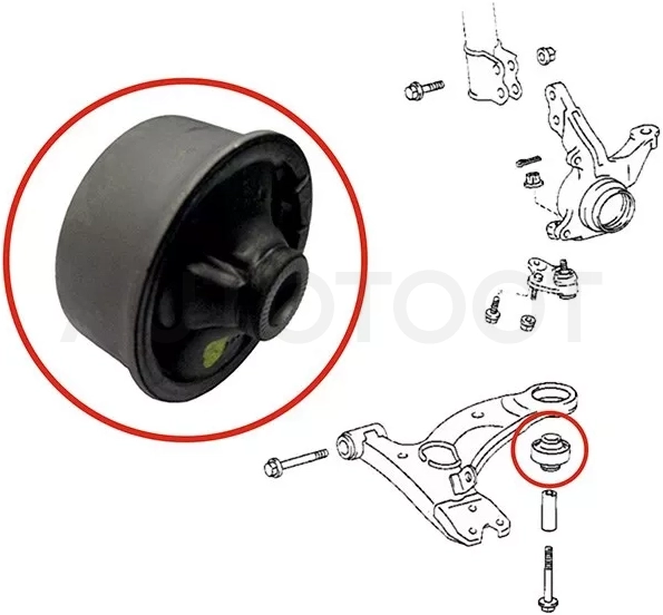 Сайлентблок рычага Toyota Allion (T240,T260) 01-21 / Avensis 97-08 - Артикул ST4865512170 - Производитель Sat - Фото, Отзывы, Цены