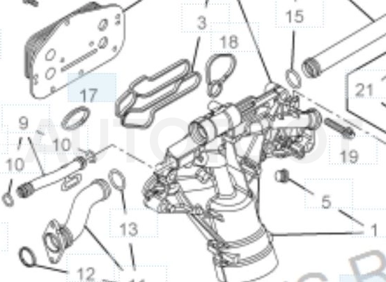 Кольцо уплотнительное корпуса масляного 55353319 -55353319 General Motors для CHEVROLET CRUZE