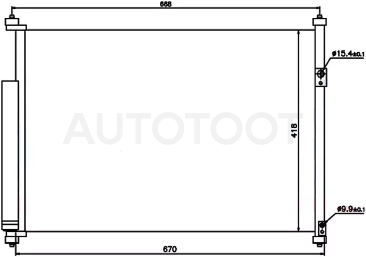 Радиатор кондиционера Suzuki Grand Vitara 05-16 - Артикул STSZ833940 - Производитель Sat - Фото, Отзывы, Цены
