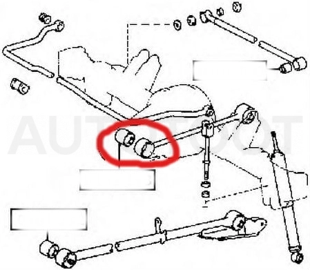 Сайлентблок заднего верхнего продольного рычага -ST4870228050 Sat для TOYOTA LITE ACE NOAH