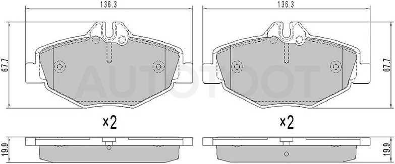 Колодки тормозные (Спереди) Mercedes-Benz E-Class 02-09 - Артикул STA0034206520 - Производитель Sat - Фото, Отзывы, Цены
