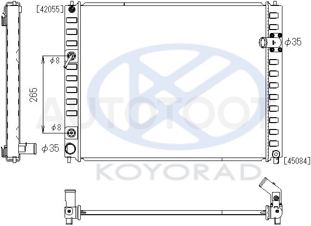 FX35 {EX35 09-} РАДИАТОР ОХЛАЖДЕН AT -  для NISSAN INFINITI FX 35/37/50