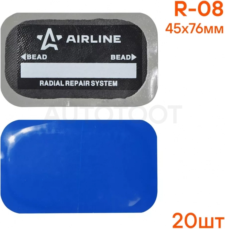 Пластырь кордовый, радиальный R-08 (45*76 мм) - Артикул ATRK63 - Производитель Airline - Фото, Отзывы, Цены