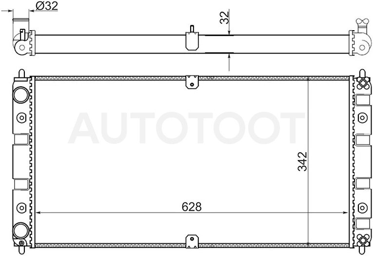 Радиатор Chevrolet Niva 98 - Артикул SGCH0010 - Производитель Sat - Фото, Отзывы, Цены