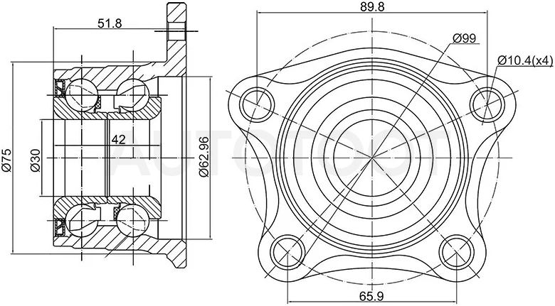 Полуступица задняя TOYOTA CAMRY #V10/SCEPTER #10/WINDOM #10, 92-03 - Артикул ST4240933020 - Производитель Sat - Фото, Отзывы, Цены