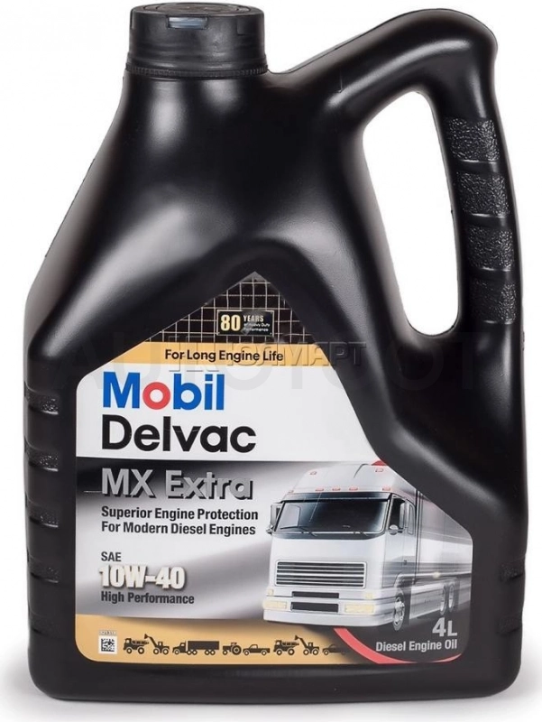 10W-40 Масло моторное синтетическое "DELVAC MX EXTRA ", 4л - Артикул 152538 - Производитель Mobil - Фото, Отзывы, Цены