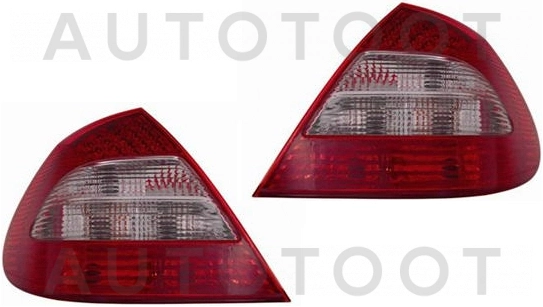 Фонарь задний левый+правый (комплект, тюнинг, диодный, красно-белый) -  для MERCEDES E-CLASS
