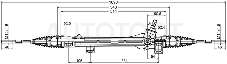 Рейка рулевая Toyota Corolla AXIO/FIELDER 06- RHD - Артикул ST4551012421 - Производитель Sat - Фото, Отзывы, Цены