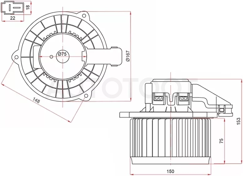 Мотор отопителя салона (Левый руль) Hyundai Creta 15-22 / Palisade 18-25 - Артикул ST97113M0000 - Производитель Sat - Фото, Отзывы, Цены