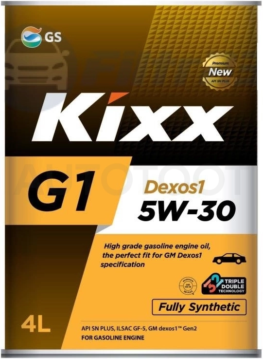 5W-30 Масло моторное синтетика 4л KIXX G1 DEXOS1 SN PLUS