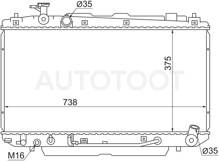 Радиатор Toyota RAV4 (CA20) 00-05 - Артикул TY0004ACA20 - Производитель Sat - Фото, Отзывы, Цены