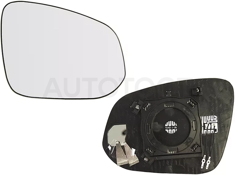 Полотно зеркала Toyota Harrier (XU60) 13-20 / Hilux Pick Up 15- / RAV4 (XA40) 12-19 / Fortuner 15-20 (Справа/ Обогрев/ сферическое)