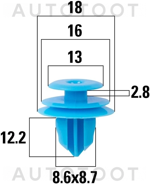 Клипса 90467-10167 -KJ500 Masuma для TOYOTA LAND CRUISER