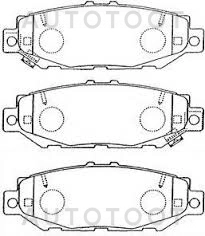 Колодки тормозные задние 2.5L 3.0L -ST0446630140 Sat для TOYOTA CHASER, TOYOTA CRESTA, TOYOTA CROWN, TOYOTA MARK 2