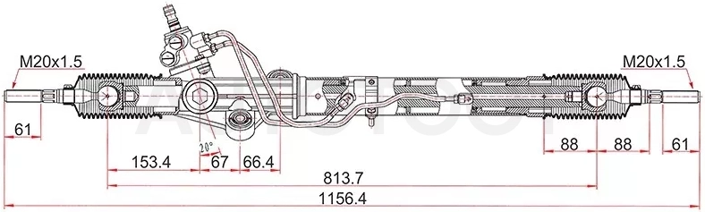 Рейка рулевая Toyota Land Cruiser 98-02 RHD - Артикул ST4425060030 - Производитель Sat - Фото, Отзывы, Цены