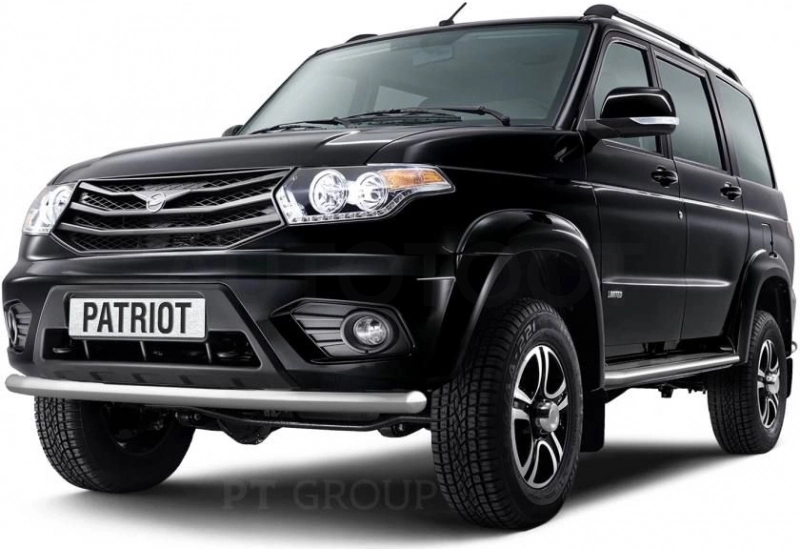 UAZ Patriot 2014- Защита переднего бампера одинарная Ø63мм (НПС) - Артикул 05020101 - Производитель PT Group - Фото, Отзывы, Цены