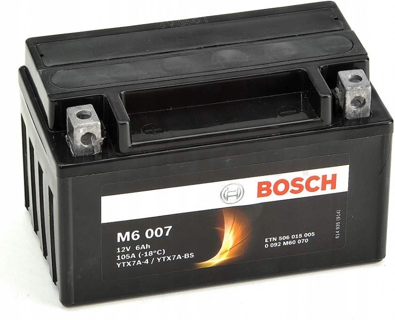 Аккумулятор BOSCH 6Ah 105A прямая полярность(+-)