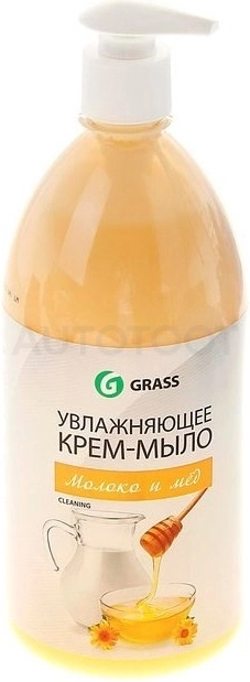 Мыло жидкое GRASS Milana молоко и мед с дозатором 1л