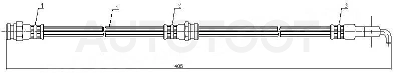 Шланг тормозной передний -STB25D43980 Sat для MAZDA 323 (FAMILIA), MAZDA 5 (PREMACY)