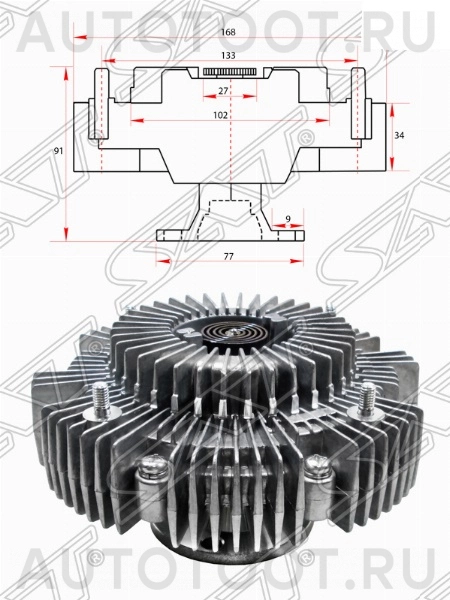 Вискомуфта 1HZ /2H -  для TOYOTA LAND CRUISER