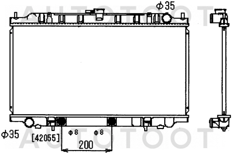 Радиатор охлаждения MT -NS000116MT Sat для NISSAN AD, NISSAN SUNNY, NISSAN WINGROAD