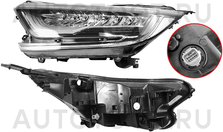 Фара левая, диоды, электрокорректор -  для HONDA CR-V