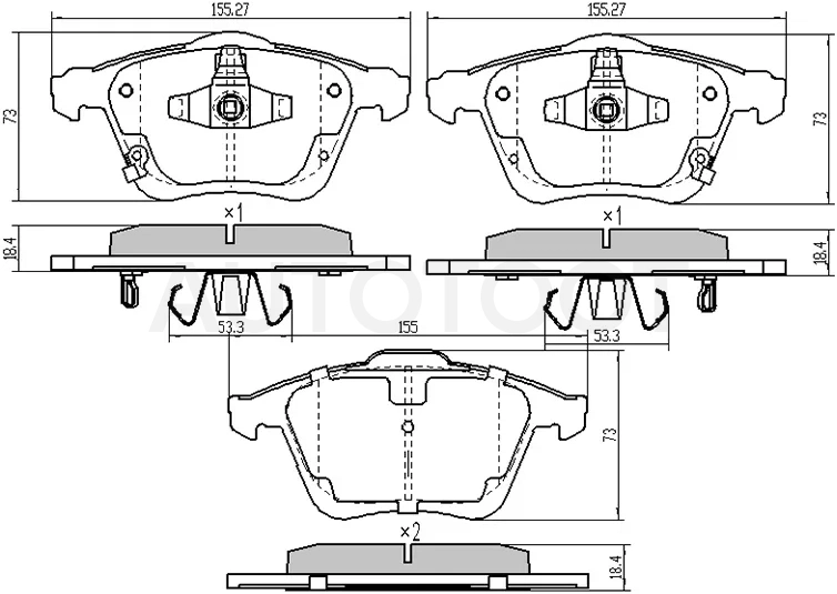 Колодки тормозные (Спереди) Mazda 6 02-12 / 6 MPS 05-07 - Артикул STGPYA3323ZG - Производитель Sat - Фото, Отзывы, Цены