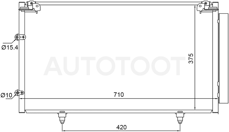 Радиатор кондиционера Toyota Camry (XV30) 01-06 / Lexus ES 01-06 / Toyota Camry 01-06 / Camry UAE/USA 01-06 / Solara 03-09 / Windom 01-06