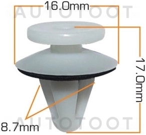 Клипса MB597499 -KJ816 Masuma для MITSUBISHI RVR, MITSUBISHI PAJERO, MITSUBISHI PAJERO MINI, MITSUBISHI GALANT, MITSUBISHI DELICA